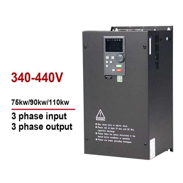 Bộ biến tần & chuyển đổi VFD Biến tần 380V 75KW 95KW 110KW Đầu v&agrave;o 3 pha th&agrave;nh đầu ra 3 pha